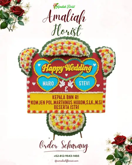 Papan Bunga Pernikahan Madulegi
